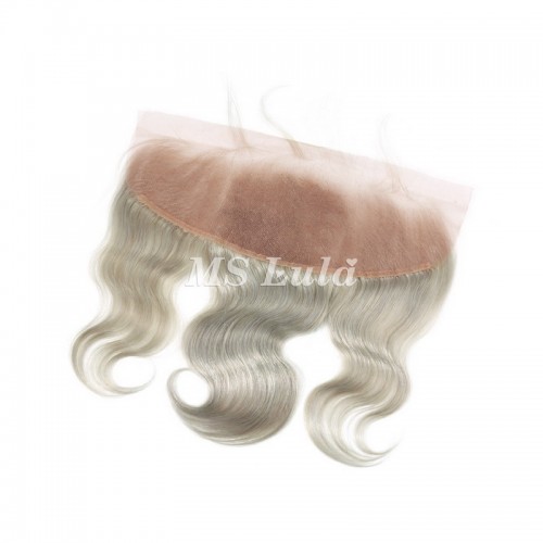 Silver Grey Virgin Hair Body Wave 13X4 Lace Frontal | Human Hair Wig | Lace Front